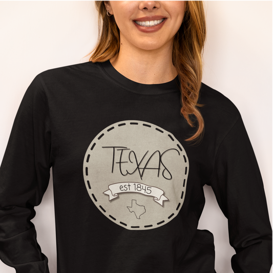Texas Est. 1845 Long Sleeve Tee