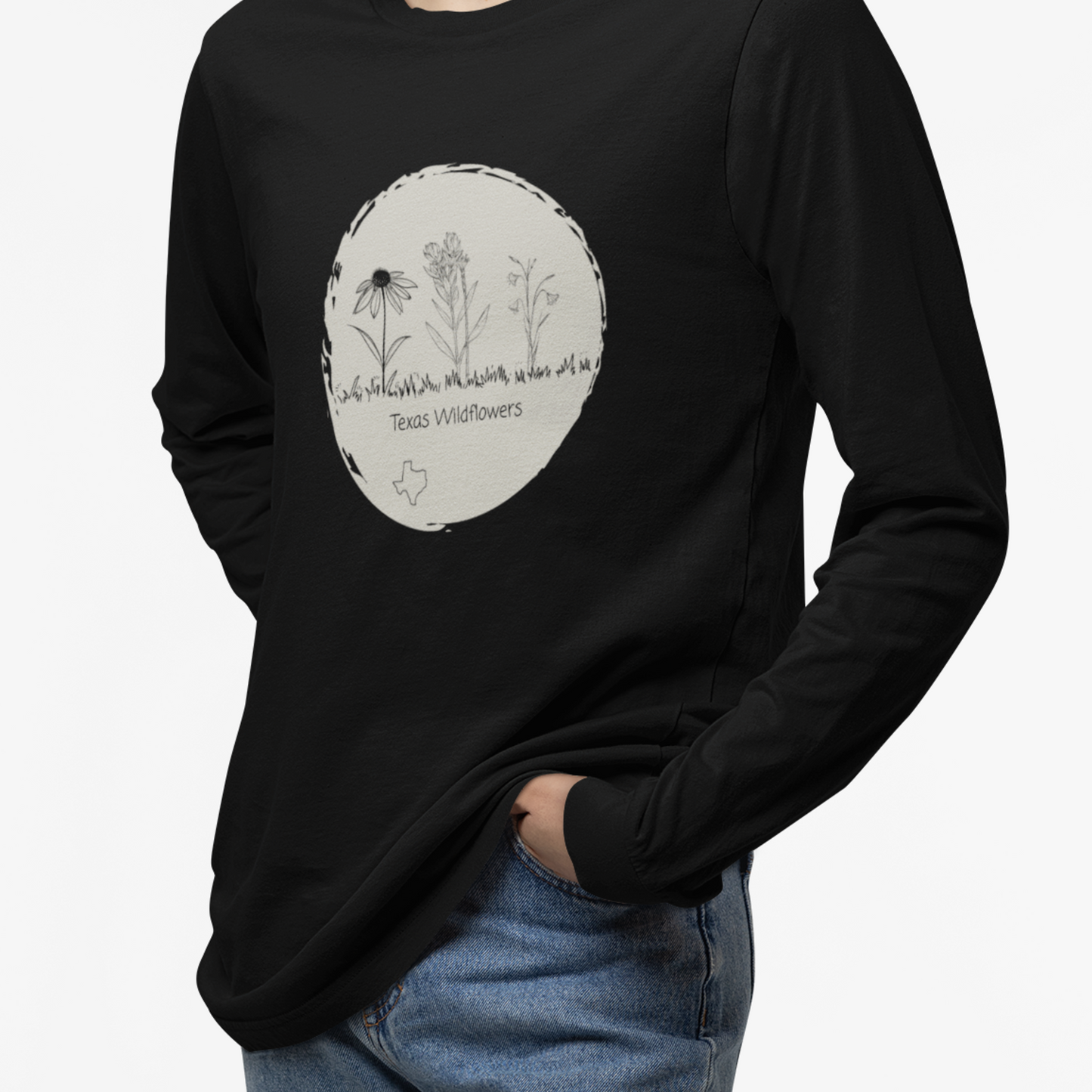 Texas Wildflower Long Sleeve Tee  - Explore Your Wild Side