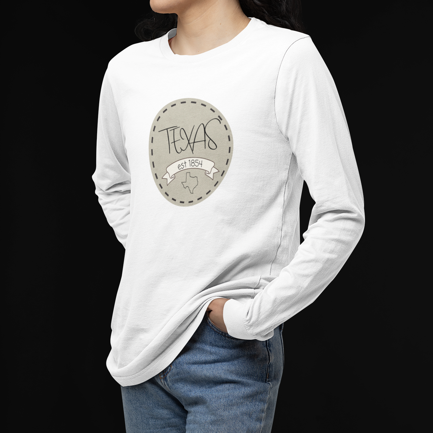 Texas Est. 1845 Long Sleeve Tee