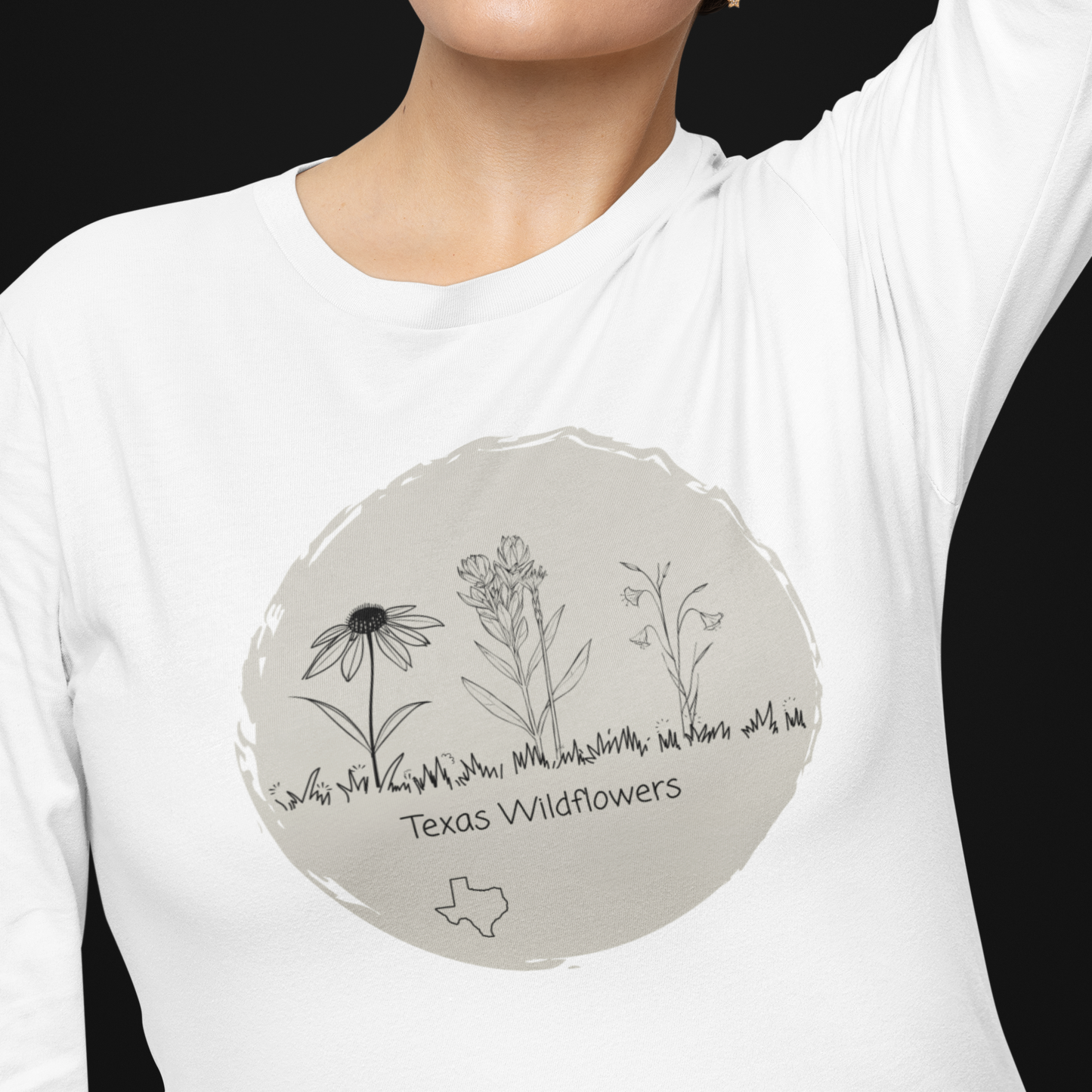 Texas Wildflower Long Sleeve Tee  - Explore Your Wild Side