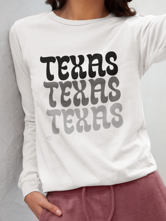 TEXAS TEXAS TEXAS - Long Sleeve Tee