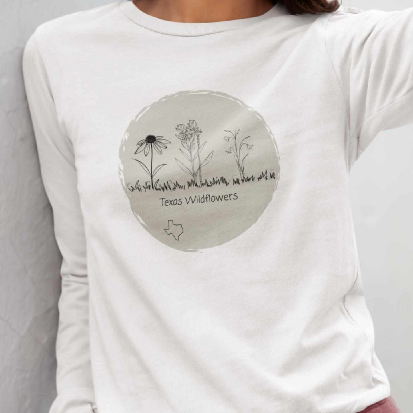 Texas Wildflower Long Sleeve Tee  - Explore Your Wild Side