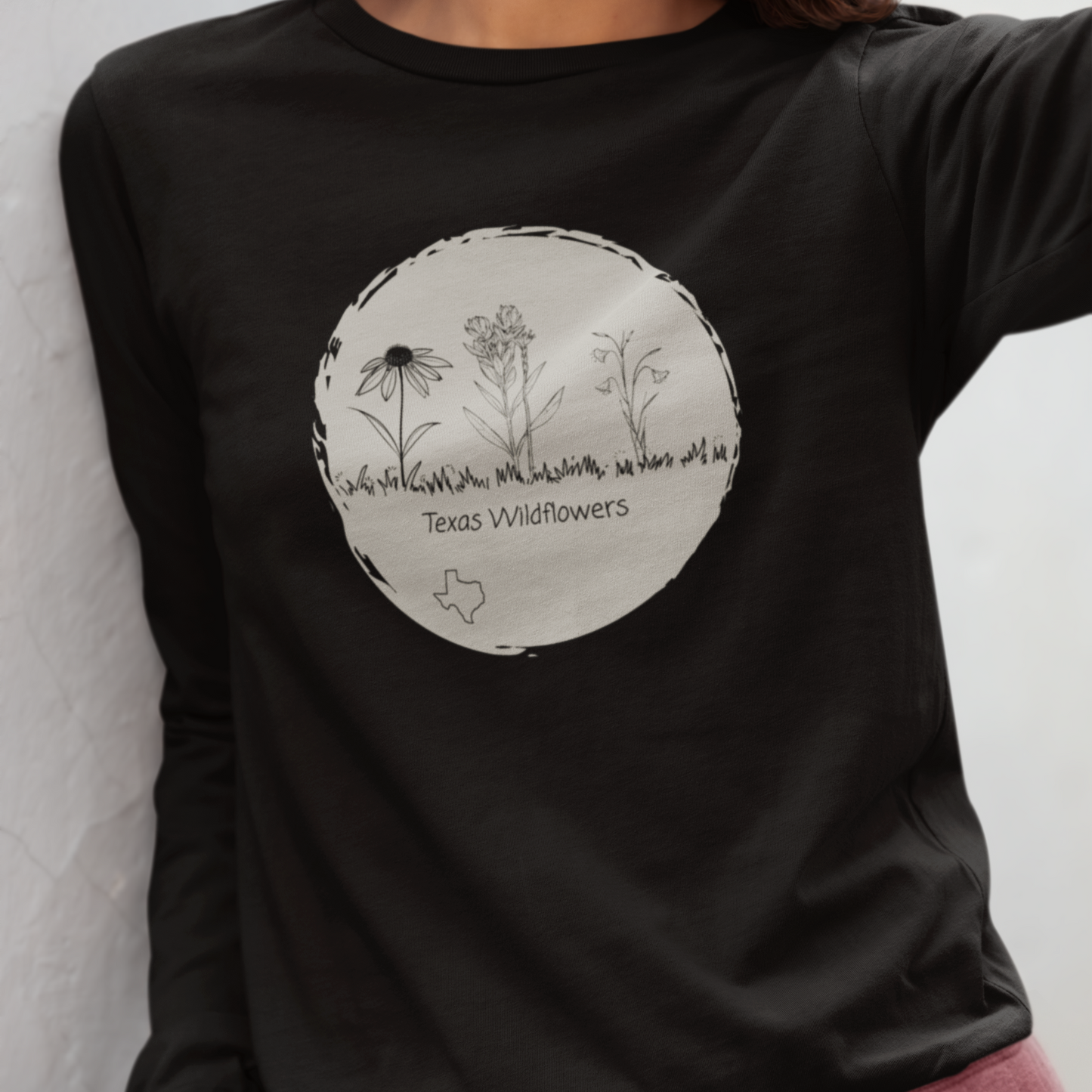 Texas Wildflower Long Sleeve Tee  - Explore Your Wild Side