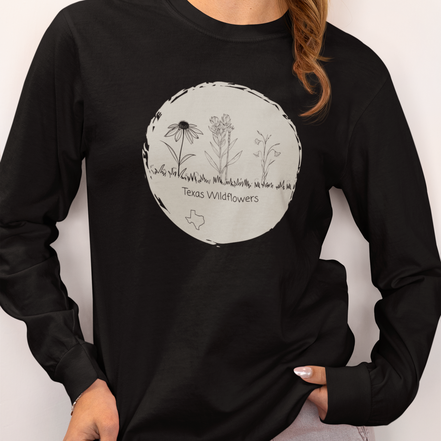 Texas Wildflower Long Sleeve Tee  - Explore Your Wild Side