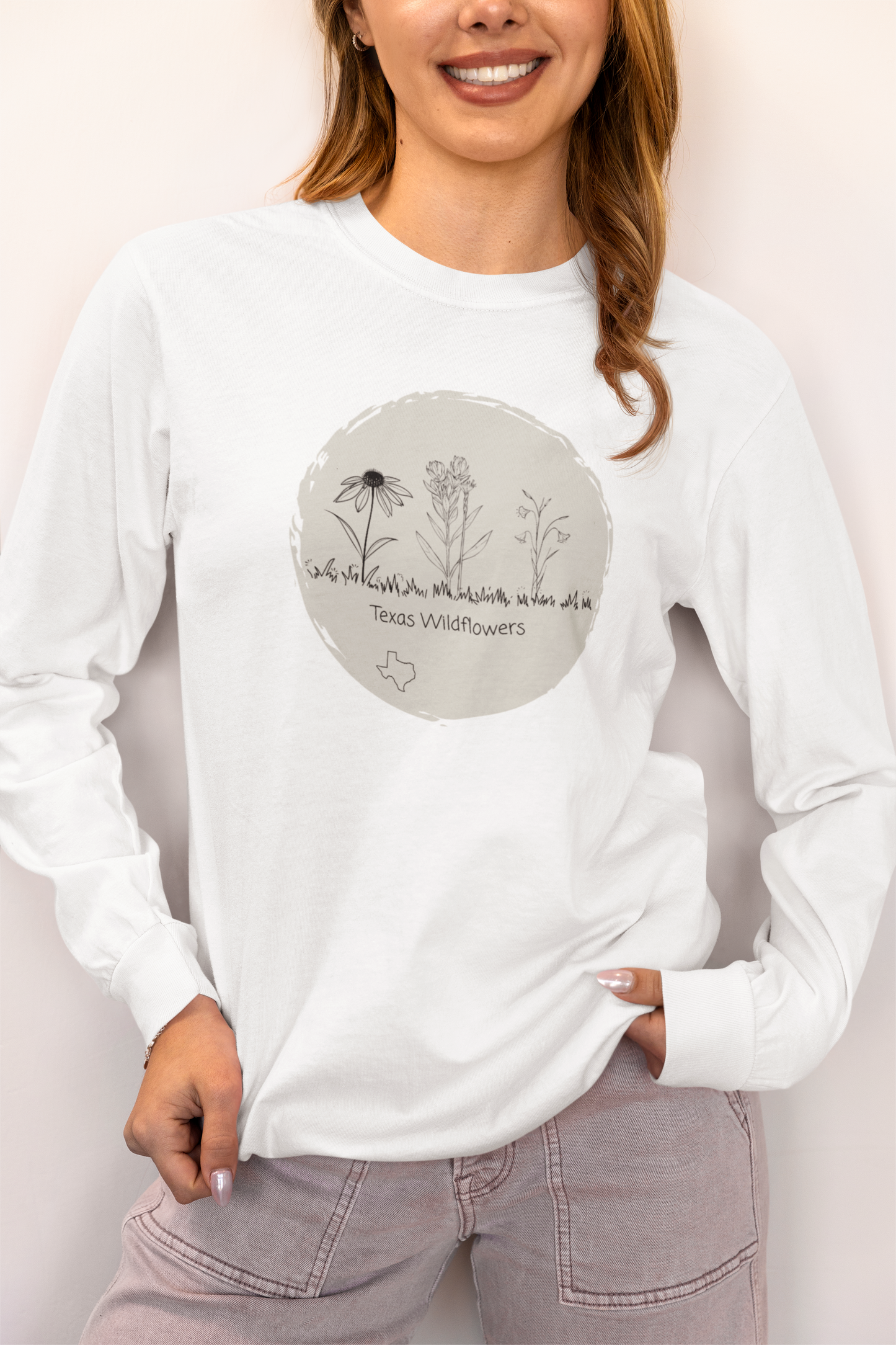Texas Wildflower Long Sleeve Tee  - Explore Your Wild Side